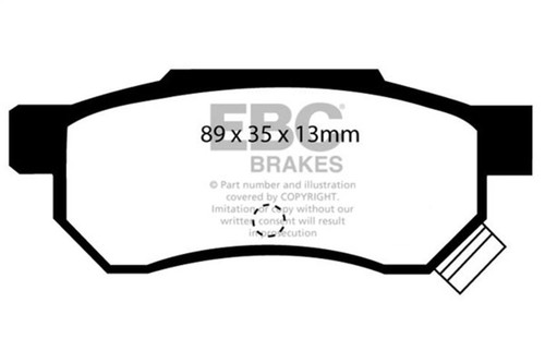 EBC Green Stuff Rear Brake Pads for 92-94 Acura Integra 1.7L Vtec - DP2642/2