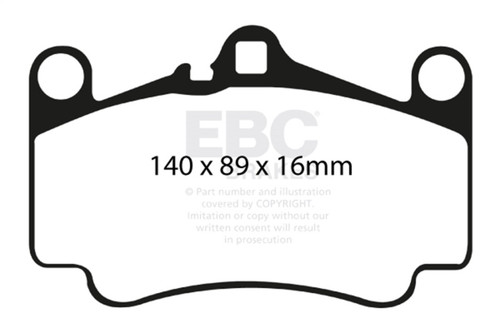 EBC Red Stuff Front Brake Pads for 03-05 Porsche 911 3.6L Carrera 4s Cast Iron