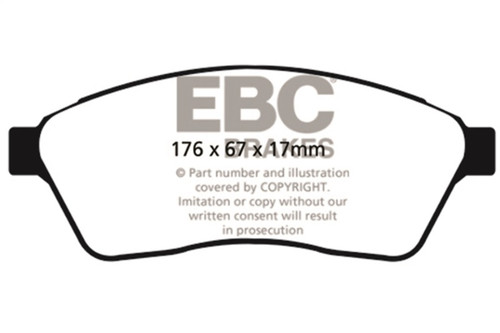 EBC Red Stuff Front Brake Pads for 10-11 Cadillac SRX 2.8L Turbo - DP31859C