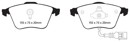 EBC Red Stuff Front Brake Pads for 07-10 Audi TT Quattro 3.2L - DP31946C