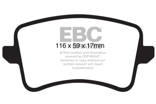 EBC Red Stuff Rear Brake Pads for 09-11 Audi A4 2.0T Turbo - DP31988C