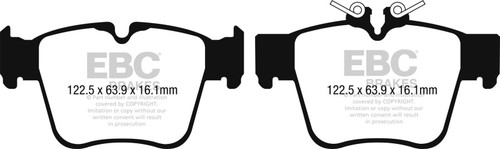 EBC Red Stuff Rear Brake Pads for 15+ Mercedes C300 W205 2.0 Turbo AMG Sport Pkg