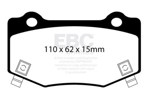 EBC Red Stuff Rear Brake Pads for 16+ Cadillac ATS-V 3.6 Twin Turbo - DP33023C