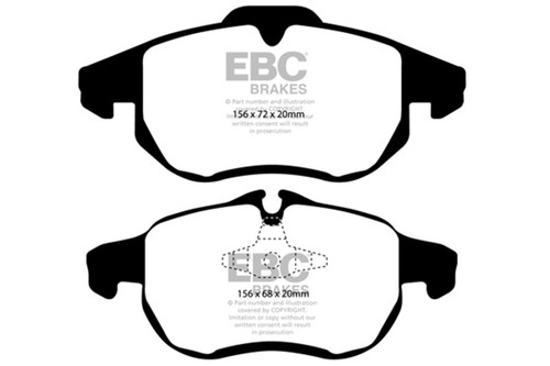 EBC Yellow Stuff Front Brake Pads for 06-10 Saab 9-3 2.0T w. 285mm Rotors