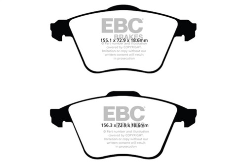 EBC Yellow Stuff Front Brake Pads for 07-13 Mazdaspeed 3 Turbo 2.3L - DP41574R