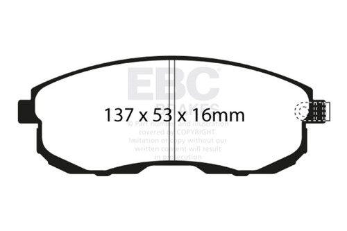 EBC Yellow Stuff Front Brake Pads for 02-03 Infiniti G20 2.0L - DP41636R