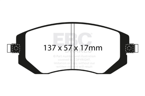 EBC Yellow Stuff Front Brake Pads for 04-06 Saab 9-2X 2.0L Turbo - DP41661R