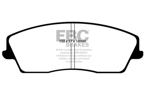 EBC Yellow Stuff Front Brake Pads for 05-09 Chrysler 300 2.7L - DP41723R