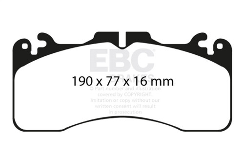 EBC Yellow Stuff Front Brake Pads for 09+ Lexus LS460 Sport 4.6L - DP41867R