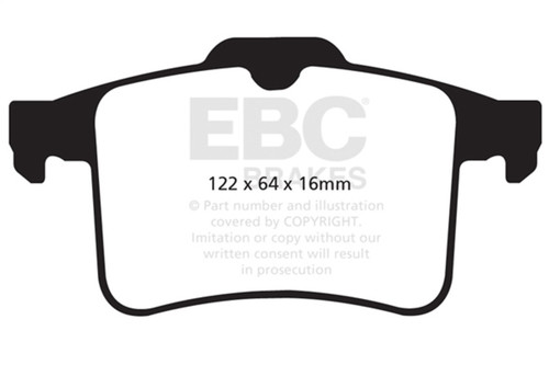 EBC Yellow Stuff Rear Brake Pads for 10-15 Jaguar XF Supercharged 5.0