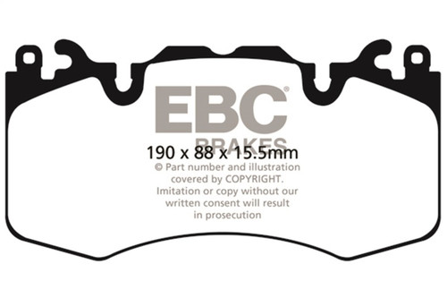 EBC Yellow Stuff Front Brake Pads for 10-15 Range Rover 3.0L SuperCharged