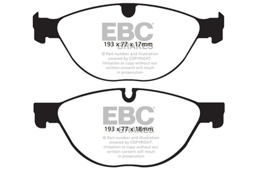 EBC Yellow Stuff Front Brake Pads for 10-15 Jaguar XF 5.0 Supercharged 470