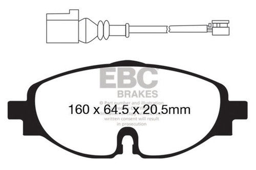 EBC Yellow Stuff Front Brake Pads for 14+ Audi A3 18L Turbo - DP42150R