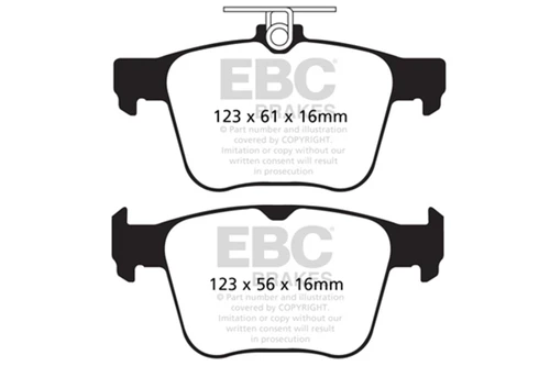 EBC Yellow Stuff Rear Brake Pads for 14+ Audi S3 2.0L Turbo - DP42173R