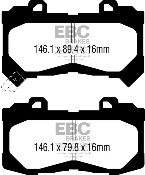EBC Yellow Stuff Front Brake Pads for 15+ Chevy Colorado 2.5 - DP43044R