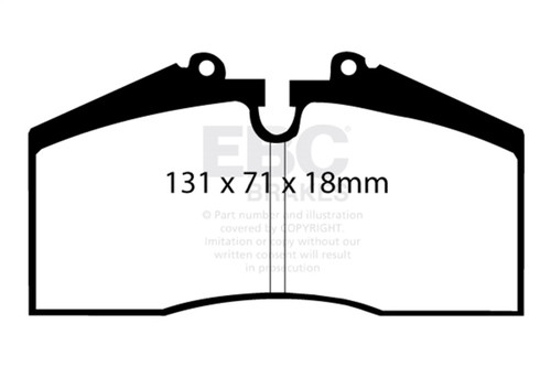 EBC Yellow Stuff Rear Brake Pads for 96-98 Porsche 011 Carrera 4S 3.6L - DP4767R
