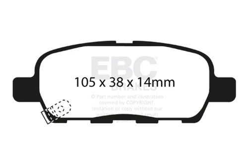 EBC Green Stuff Rear Brake Pads for 03-05 Infiniti FX35 - DP61666