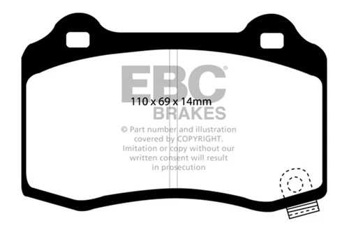 EBC Green Stuff Rear Brake Pads for 06-10 Jeep Grand Cherokee 6.1 SRT8 - DP61788