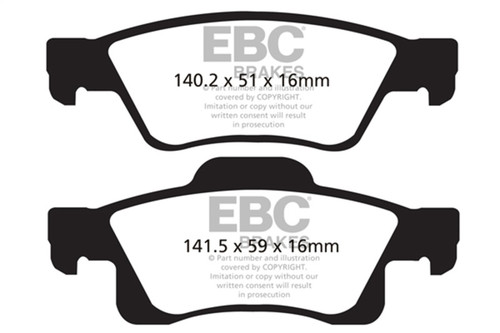 EBC Green Stuff Rear Brake Pads for 11+ Dodge Durango 3.6L - DP61872