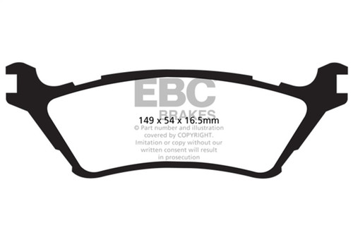 EBC Green Stuff Rear Brake Pads for 15+ Ford F150 2.7L Twin Turbo 2WD - DP61891