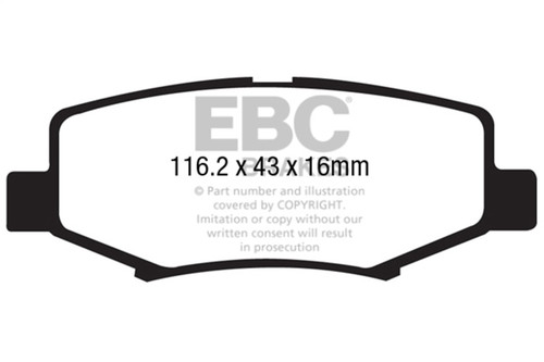 EBC Extra Duty Rear Brake Pads for 06-11 Dodge Nitro 3.7L Extra Duty - ED91799