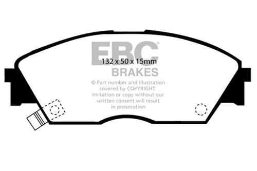 EBC Ultimax 2 Front Brake Pads for 90-92 Honda Civic CRX 1.6 SI - UD373
