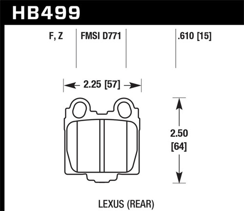 Hawk HPS Rear Brake Pads for 01-05 Lexus IS300 - HB499F.610