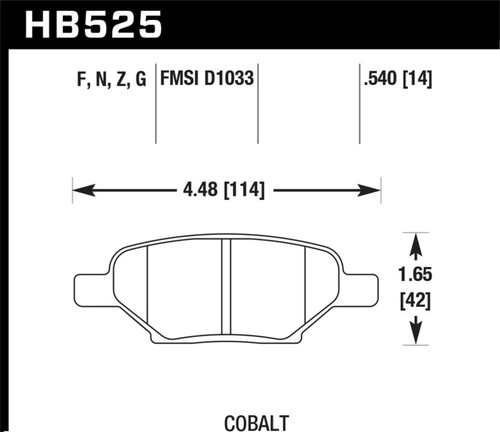 Hawk HPS Rear Brake Pads for 05-08 Cobalt Sport / SS - HB525F.540