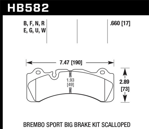 Hawk HPS Brake Pads - HB582F.660