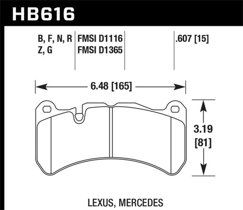 Hawk DTC-60 Front Brake Pads for 08-11 IS-F / 05-06 CLK55 AMG / 07-08 CLK63 AMG