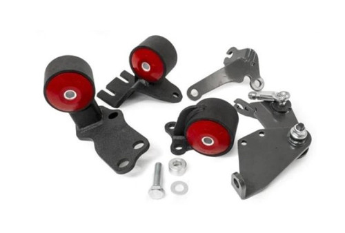 Innovative Black Steel Motor Mounts 95A Bushings for 88-91 Civic B-Series