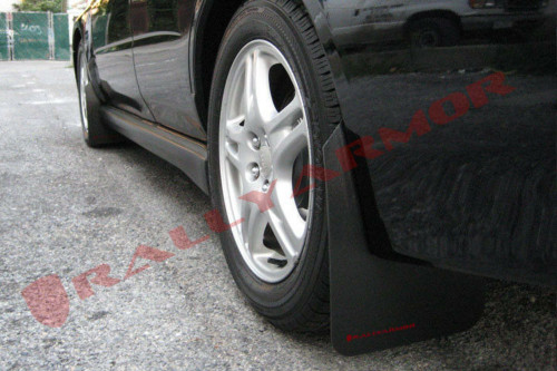Rally Armor Basic Black Mud Flaps w/ Red Logo for 02-07 Impreza Sedan