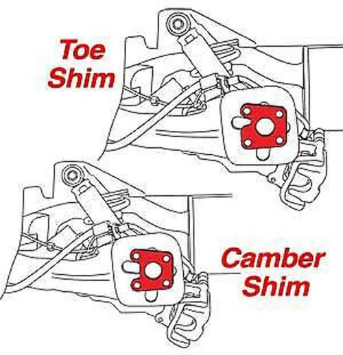 SPC Rear Camber / Toe Shim Set - Set of 24 for 12-16 Fiat 500 Abarth - 71770