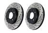 StopTech Slotted & Drilled Rear Brake Rotors for 2017+ Aud A4 Premium