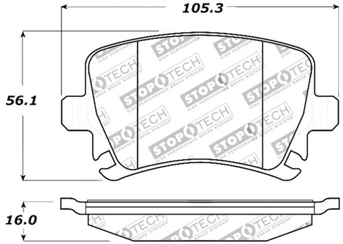 StopTech Street Performance Rear Brake Pads for 06-13 Audi A3 / 06-10 GTI