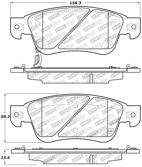 StopTech Street Front Brake Pads for 07-08 G35 Sport / 08-13 G37 Coupe Base