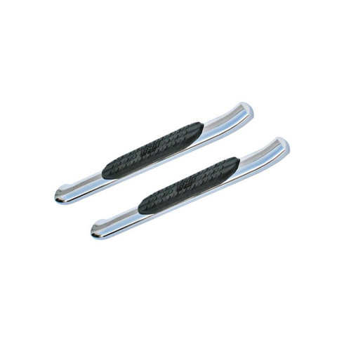 Westin Polished Pro Traxx 4 Oval Nerf Step Bars for 15+ Silverado 2500 Reg Cab