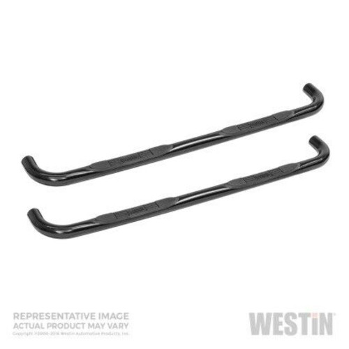 Westin E-Series 3 Nerf Step Bars - Black for 97-06 Jeep Wrangler