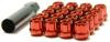 Wheel Mate Muteki Open End Lug Nuts - Set of 20 - Red / 12x1.5 - 31886R