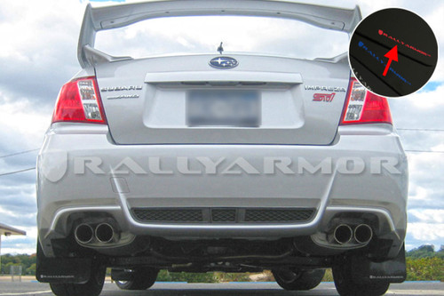 Rally Armor UR Black Mud Flaps w/ Red Logo for 11+ STi Sedan - MF19-UR-BLK/RD