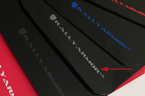 Rally Armor UR Black Mud Flaps w/ Silver Logo for 02-07 WRX / STi