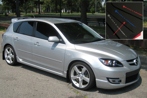 Rally Armor UR Black Mud Flaps w/ Blue Logo for 04-09 Mazdaspeed3 - MF9-UR-BLK/BL