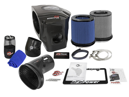 aFe Black Series Momentum CF Intake w/Dual Filter for 15-16 Charger SRT Hellcat
