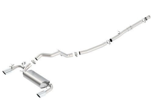 Borla Split Rear Exit ATAK Catback Exhaust for 16-17 Focus RS 2.3L MT