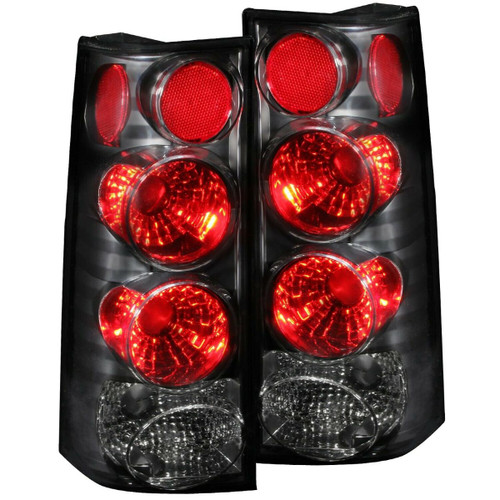 ANZO TAIL LIGHTS BLACK for 03-14 CHEVY EXPRESS / GMC SAVANA VAN