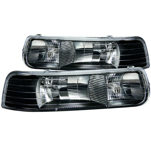 ANZO CRYSTAL HEADLIGHTS BLACK for 99-02 CHEVY SILVERADO 1500/2500 - 111155