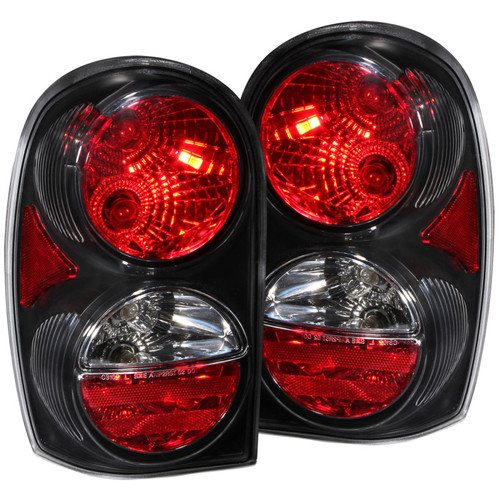 ANZO TAIL LIGHTS BLACK for 02-07 JEEP LIBERTY - 211108