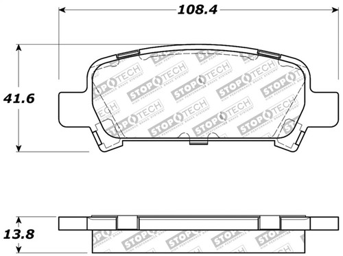 StopTech Street Performance Rear Brake Pads for 02-03 Subaru WRX - 309.07700