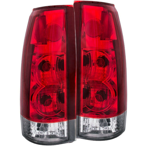 ANZO TAIL LIGHTS RED/CLEAR NEW VERSION for 88-98 CHEVY/GMC C/K1500/2500