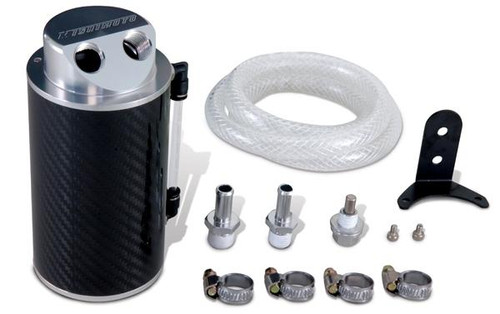 Mishimoto 2016+ Honda Civic 1.5L Turbo Baffled Oil Catch Can Kit - Black (PCV Side)